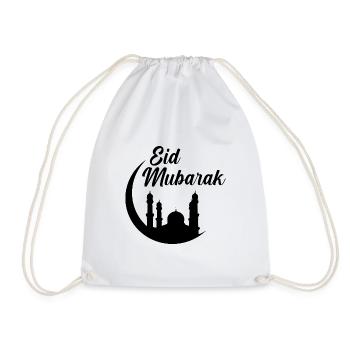 Eid Mubarak Islam Muslim Ramadan Mubarak Gift - Drawstring Bag - white - Front