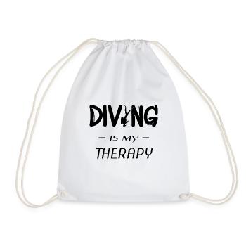 Dive - Diver - Scuba - Diving - Taucher - tauchen - Turnbeutel - Weiß - Vorne