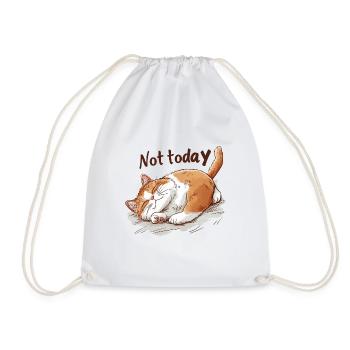 Katze Nope Not Today Bürohumor Männer - Turnbeutel - Weiß - Vorne