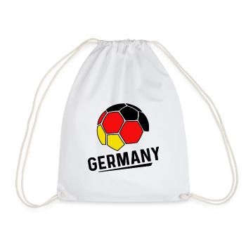 Deutschland Fußball Nationalmannschaft Flagge - Turnbeutel - Weiß - Vorne