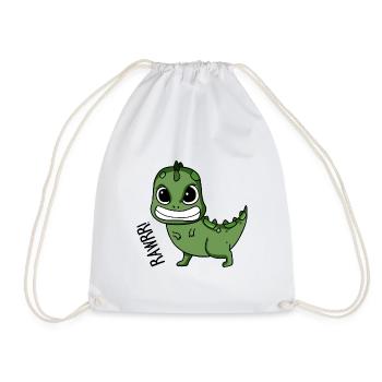 Bébé dinosaure en colère cadeau - Sac de sport léger - blanc - Devant