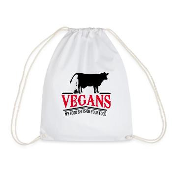 Vegan My Food Caca Sur Votre Vache Anti Saying - Sac de sport léger - blanc - Devant