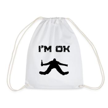 I'm OK Drunk Man Passed Out Blackout Drunken Coma - Turnbeutel - Weiß - Vorne