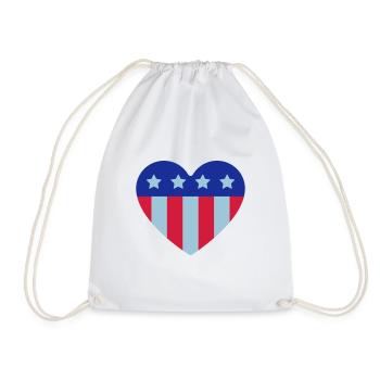 Dear USA - Drawstring Bag - white - Front