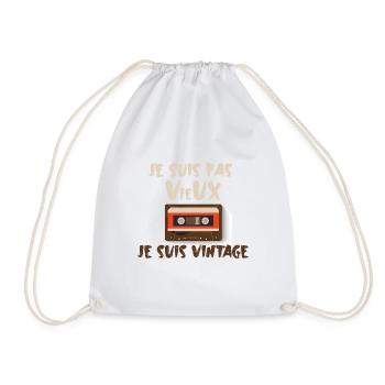j'suis pas vieux vintage - Sac de sport léger - blanc - Devant
