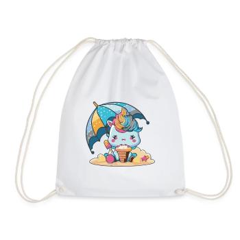 Ice cream fun - refreshingly different - Drawstring Bag - white - Front