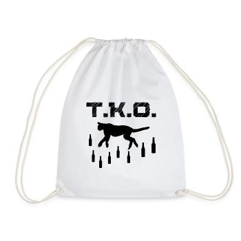 TKO Drunken Wild Cat Passed Out Blackout Coma - Turnbeutel - Weiß - Vorne