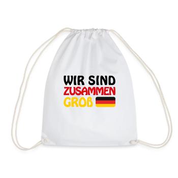 Deutschland 2024 - Wir sind zusammen Groß - Europa - Turnbeutel - Weiß - Vorne