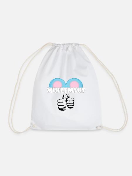 Kosename Mullemaus Geschenkidee - Turnbeutel - Weiß