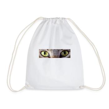 cat look - Drawstring Bag - white - Front
