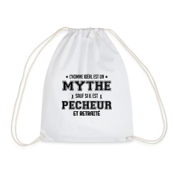L homme idéal est pêcheur idée cadeau drôle - Sac de sport léger - blanc - Devant
