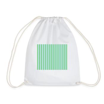 Stripes Grün Hellblau - Drawstring Bag - white - Front