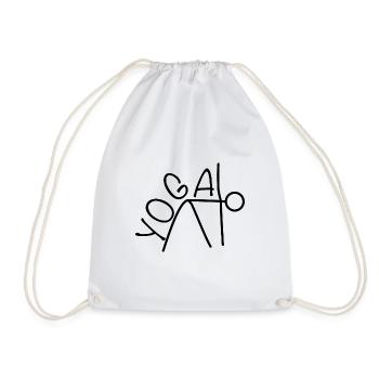 Yoga Exercises Design - Drawstring Bag - white - Front