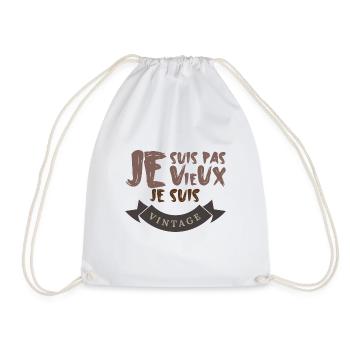 Je Suis Pas Vieux Je Suis Vintage - Sac de sport léger - blanc - Devant
