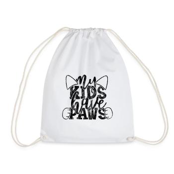 mes enfants ont des pattes chat - Drôles de dictons de chat - Sac de sport léger - blanc - Devant