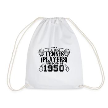 1950 tennis joueur cadeau joueur de tennis 1950 - Sac de sport léger - blanc - Devant