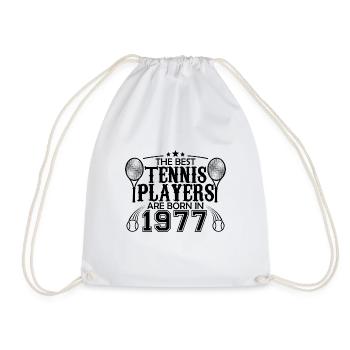 1977 Tennisspieler Geschenkspieler Tennisspieler 1977 - Turnbeutel - Weiß - Vorne