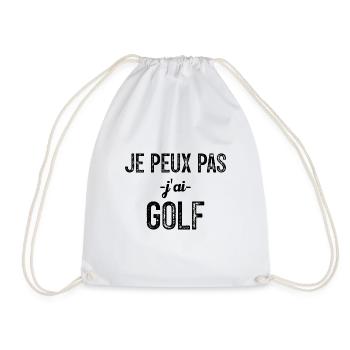 je peux pas j ai golf - Sac de sport léger - blanc - Devant