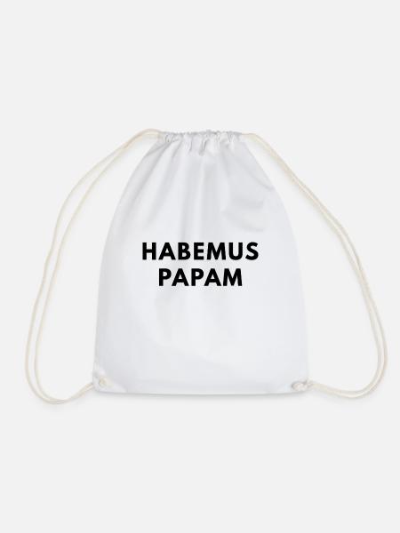 Habemus Papam - We have a Pope - Drawstring Bag - white