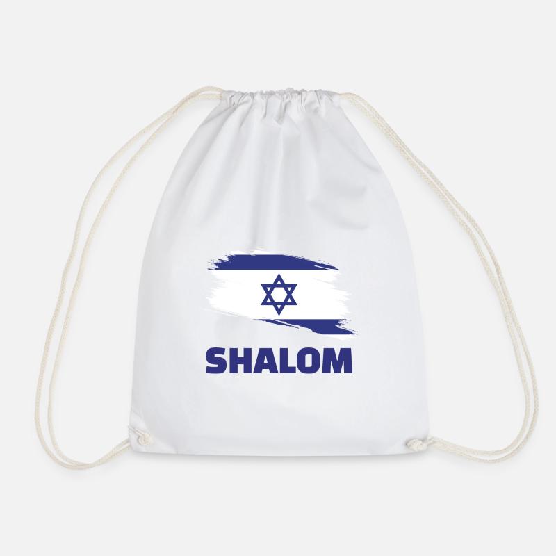 Shalom - Turnbeutel - Weiß