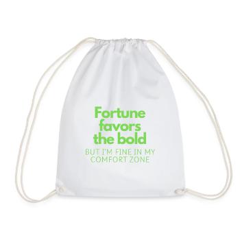 Fortune favors the bold - Drawstring Bag - white - Front