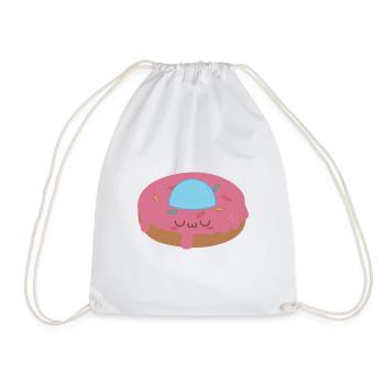 Ufo doughnut - Drawstring Bag - white - Front