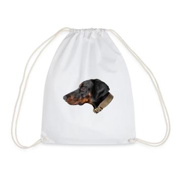 Dobermann, Hund, dog, doglover - Turnbeutel - Weiß - Vorne