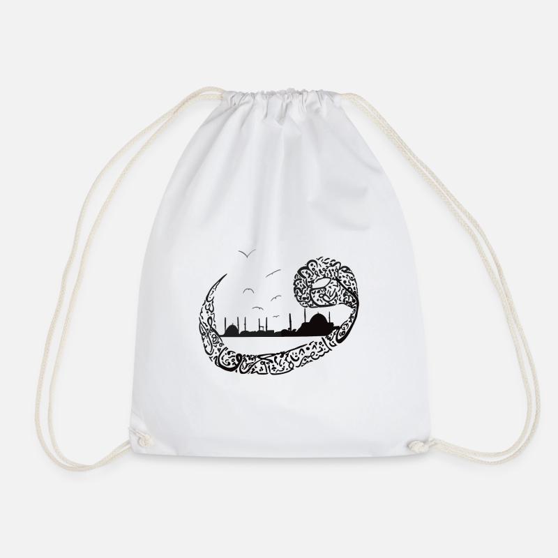 Style de calligraphie arabe | Calligraphe arabe - Sac de sport léger - blanc