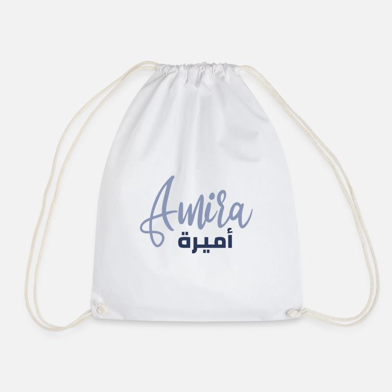 Amira im arabischen Alphabet - Turnbeutel - Weiß