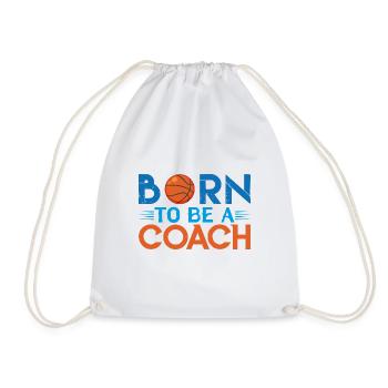Coach Basketball | Cadeau coach Basketball Le Meil - Sac de sport léger - blanc - Devant