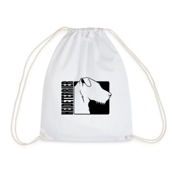 Heath Terrier Profile Dogs Hunting Dogs Wilsigns - Drawstring Bag - white - Front
