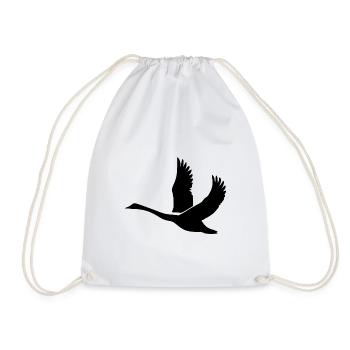 Swan with huge wings - Drawstring Bag - white - Front