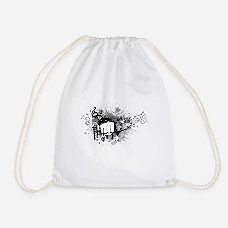 Punch Rock - Drawstring Bag - white