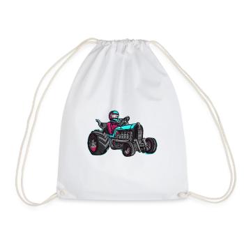 Tractor Tuning Racing Graffity Style - Drawstring Bag - white - Front