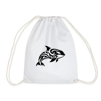 Hübscher Orca Tribal Tattoo Style - Turnbeutel - Weiß - Vorne