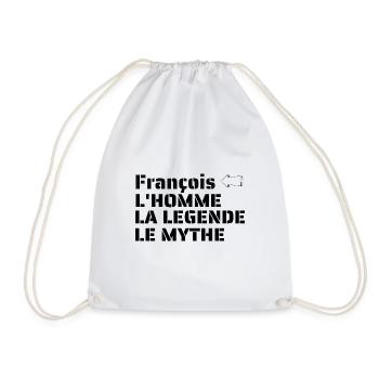 François L'HOMME LA LEGENDE LE MYTHE - Sac de sport léger - blanc - Devant