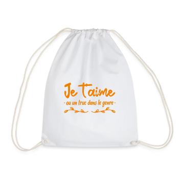 je t aime ou un truc dans le genre - Sac de sport léger - blanc - Devant