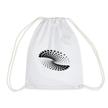 Twisted Whirlpool Spiral Planet Formation - Drawstring Bag - white - Front