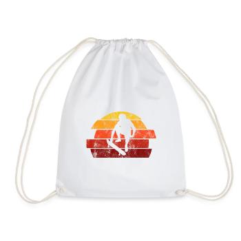 Skateboarder Skateboard Skater Skate Skateing - Drawstring Bag - white - Front