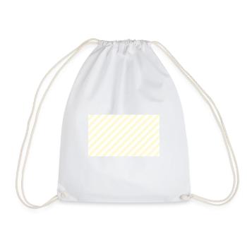 Diagonale Streifen Gelb und Weiß - Drawstring Bag - white - Front