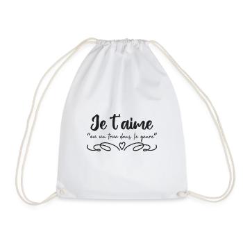 je t aime ou un truc dans le genre - Sac de sport léger - blanc - Devant