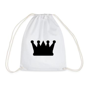Crown - Drawstring Bag - white - Front