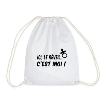 Ici, le réveil c'est moi - Sac de sport léger - blanc - Devant