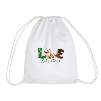 Noël, vin Noël, vin rouge vin drôle vin vin - Sac de sport léger - blanc - Devant