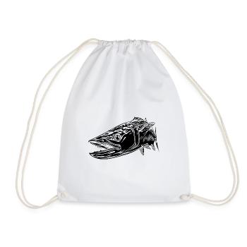 Grand barracuda vintage avec des dents dangereuses - Sac de sport léger - blanc - Devant