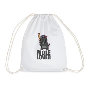 L’amoureux des taupes joue au baseball Animal Mound - Sac de sport léger - blanc - Devant