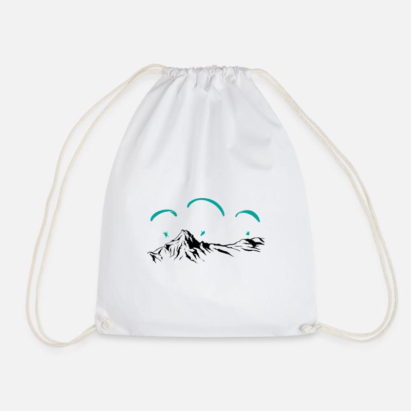 Paragliding Paragliding Paraglider Paraglider - Drawstring Bag - white