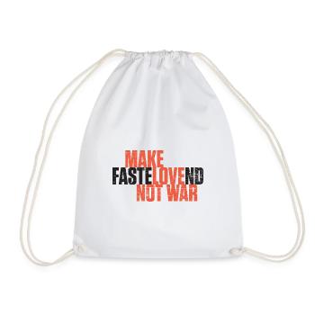 Make Fastelovend Love not war Karneval - Turnbeutel - Weiß - Vorne