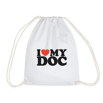 I Love My doc Chemise coeur - Sac de sport léger - blanc - Devant
