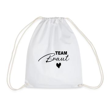 Team Braut Design für eine Hochzeit Junggesellin - Turnbeutel - Weiß - Vorne